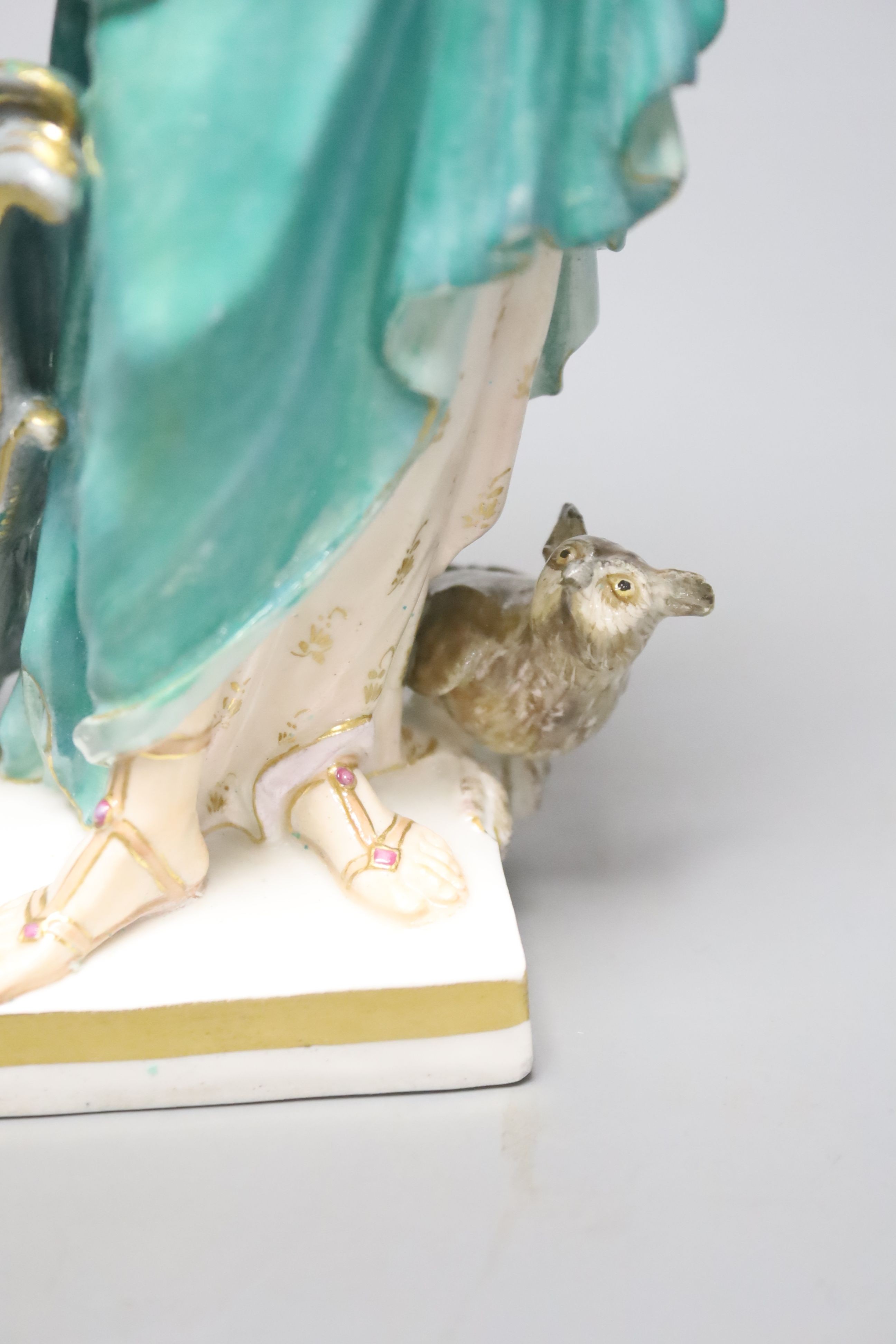 A 19th century Meissen figure of Minerva, height 22cm